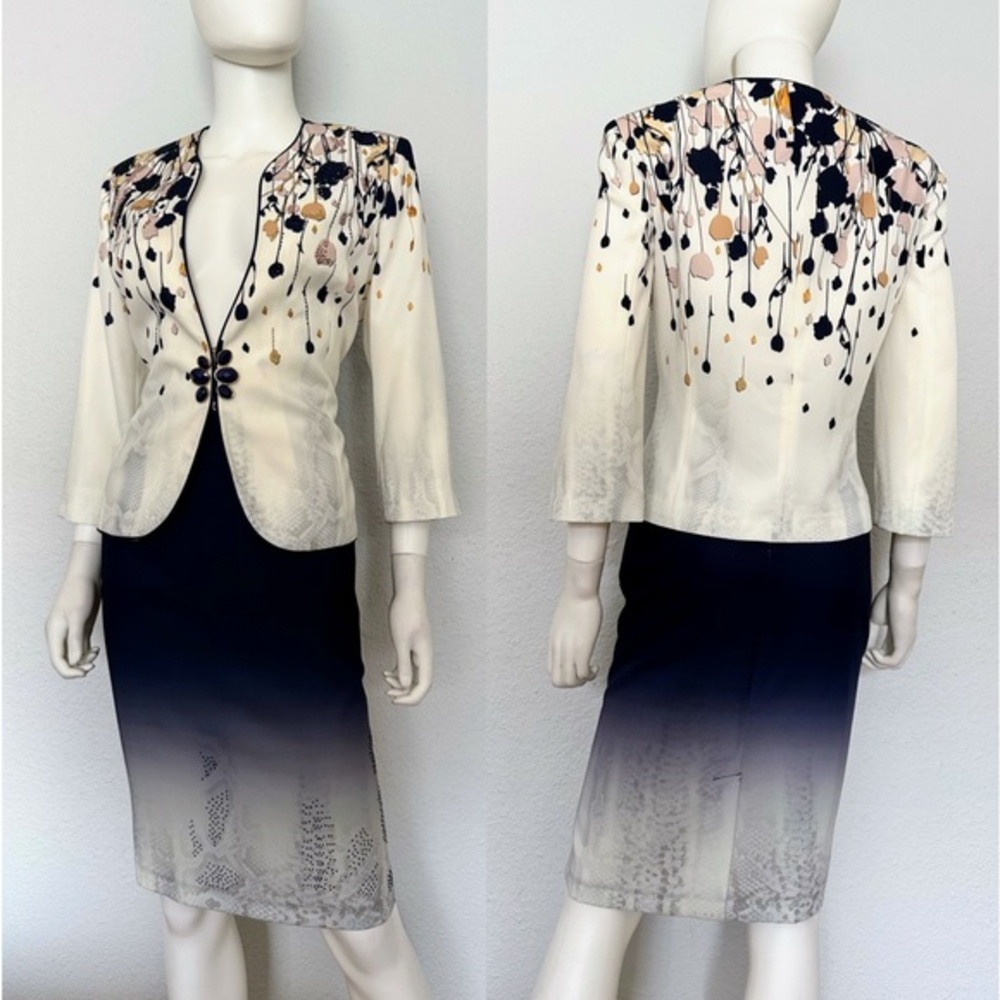 NWT POLEN‎ POE SKIRT SUIT 3/4 SLEEVES LINED JACKET AND PENCIL STYLE LINED SKIRT